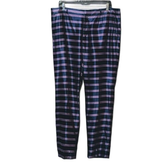 NWT BANANA REPUBLIC Ryan Navy Striped Pants 12 - Picture 1 of 9